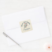 Autocollant Rectangle Rose Épée Courageuse Mais Do (Enveloppe)