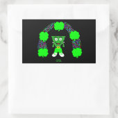 Autocollant rectangle Saint Patrick's FrankenChees (Sac)