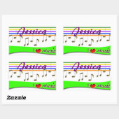 Autocollant rectangulaire (Feuille)