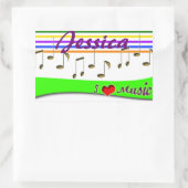 Autocollant rectangulaire (Sac)