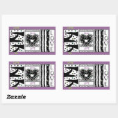 Autocollant rectangulaire (Feuille)