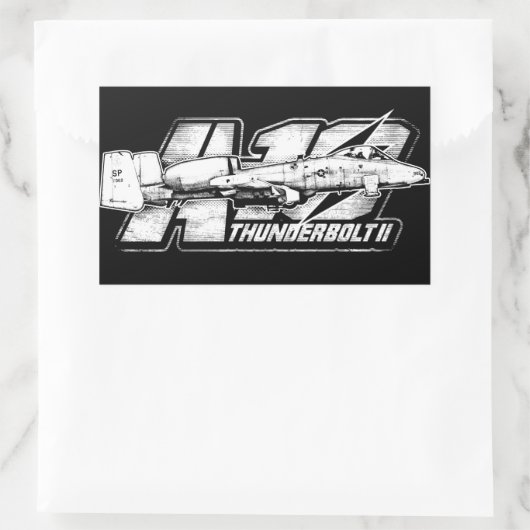 Autocollant rectangulaire A-10 Thunderbolt II (Sac)