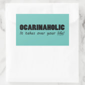 Autocollant rectangulaire à vie ocarinaholique (Sac)