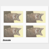 Autocollant rectangulaire Abyssinian Cat (Feuille)