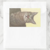 Autocollant rectangulaire Abyssinian Cat (Sac)