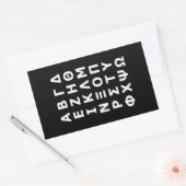 Autocollant rectangulaire Alphabet grec (Enveloppe)