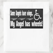 Autocollant rectangulaire Angel Handicap (Sac)