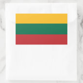 Autocollant rectangulaire avec drapeau de la Litua (Sac)