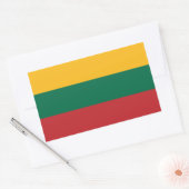 Autocollant rectangulaire avec drapeau de la Litua (Enveloppe)