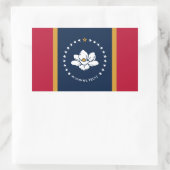 Autocollant rectangulaire avec drapeau de l'État d (Sac)