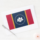 Autocollant rectangulaire avec drapeau de l'État d (Enveloppe)