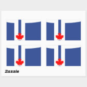 Autocollant rectangulaire avec drapeau de Toronto (Feuille)