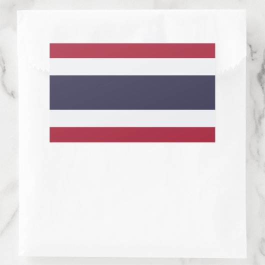 Autocollant rectangulaire avec le drapeau de la Th (Sac)