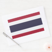 Autocollant rectangulaire avec le drapeau de la Th (Enveloppe)