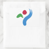 Autocollant rectangulaire avec le drapeau de Séoul (Sac)