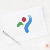 Autocollant rectangulaire avec le drapeau de Séoul (Enveloppe)