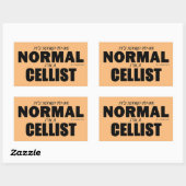Autocollant rectangulaire Cellist normal (Feuille)