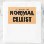 Autocollant rectangulaire Cellist normal (Sac)