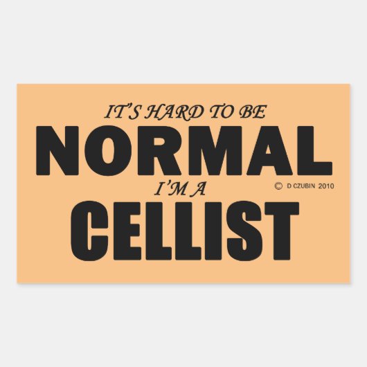 Autocollant rectangulaire Cellist normal (Devant)
