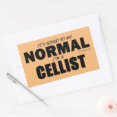 Autocollant rectangulaire Cellist normal (Enveloppe)