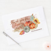 Autocollant rectangulaire Citrouille et fleurs d'a (Enveloppe)