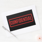 Autocollant rectangulaire confidentiel à support n (Enveloppe)