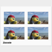Autocollant rectangulaire Danny Duck le Pirate (Feuille)