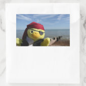 Autocollant rectangulaire Danny Duck le Pirate (Sac)