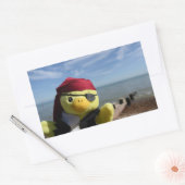 Autocollant rectangulaire Danny Duck le Pirate (Enveloppe)