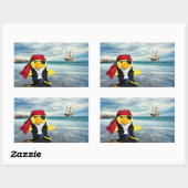 Autocollant rectangulaire Danny Duck le Pirate (Feuille)