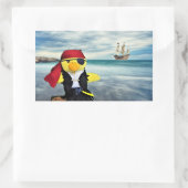 Autocollant rectangulaire Danny Duck le Pirate (Sac)