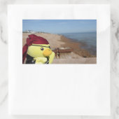 Autocollant rectangulaire Danny Duck le Pirate (Sac)