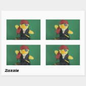 Autocollant rectangulaire Danny Duck le Pirate (Feuille)
