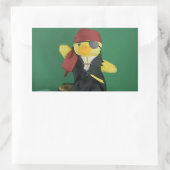 Autocollant rectangulaire Danny Duck le Pirate (Sac)