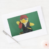 Autocollant rectangulaire Danny Duck le Pirate (Enveloppe)