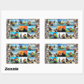 Autocollant rectangulaire Danny Duck le pirate (Feuille)