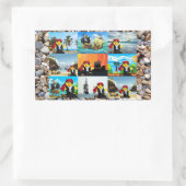 Autocollant rectangulaire Danny Duck le pirate (Sac)