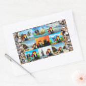 Autocollant rectangulaire Danny Duck le pirate (Enveloppe)