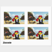 Autocollant rectangulaire Danny Duck le pirate (Feuille)