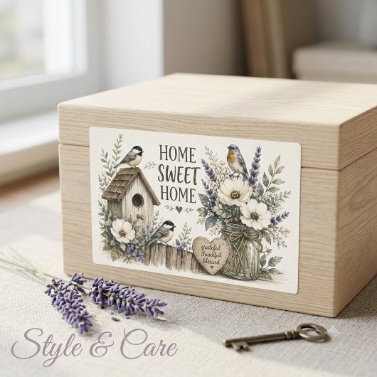 Autocollant rectangulaire d'art de jardin de cotta