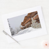 Autocollant rectangulaire de chalet de station de (Enveloppe)