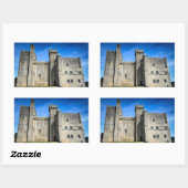 Autocollant rectangulaire de château de Chateau de (Feuille)