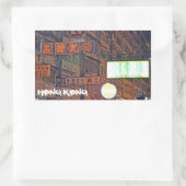 Autocollant rectangulaire de Hong Kong (Sac)