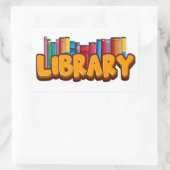 Autocollant rectangulaire de la bibliothèque (Sac)