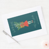 Autocollant rectangulaire de Noël de la plante (Enveloppe)