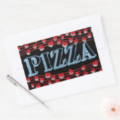 Autocollant rectangulaire de pizza (Enveloppe)
