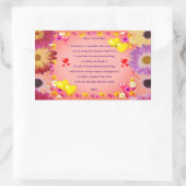 Autocollant rectangulaire de prière d'anniversaire (Sac)