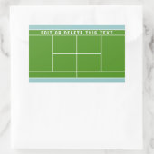 Autocollant rectangulaire de tennis (Sac)