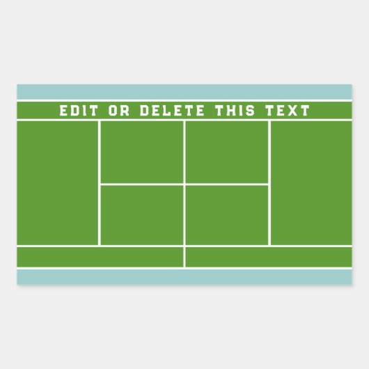 Autocollant rectangulaire de tennis (Devant)