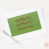 Autocollant rectangulaire "Dieu vous bénisse !" (Enveloppe)